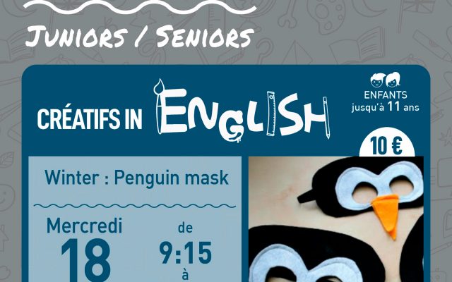 Ateliers juniors/seniors : Winter : Penguin mask