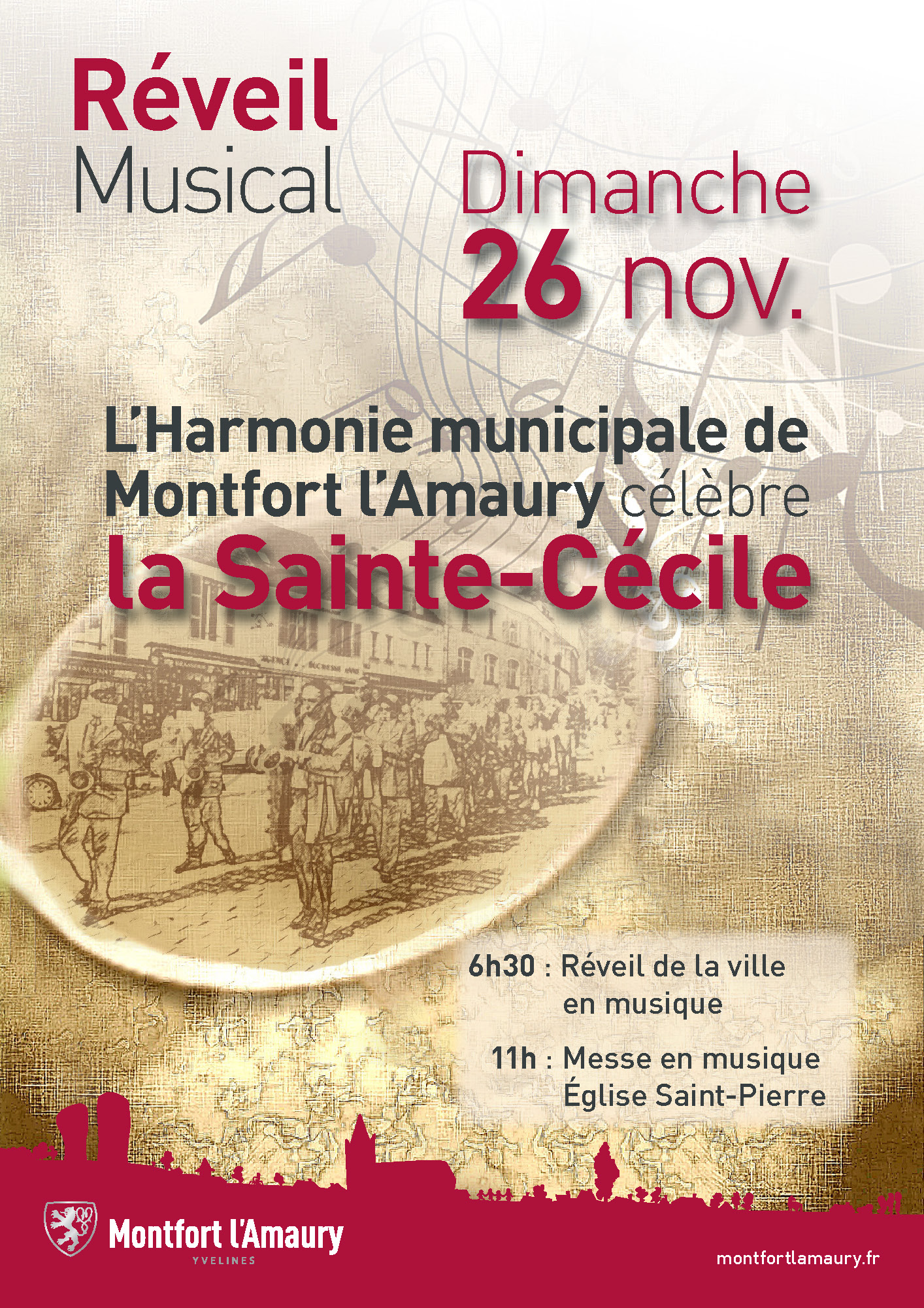 Réveil musical Célébration de la SainteCécile Montfort l’Amaury